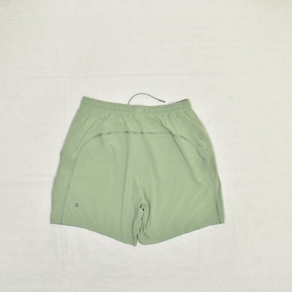 Lululemon Men's Sweat Athletic Shorts Drawstring Polyester Green Size L Stained - Picture 3 of 8